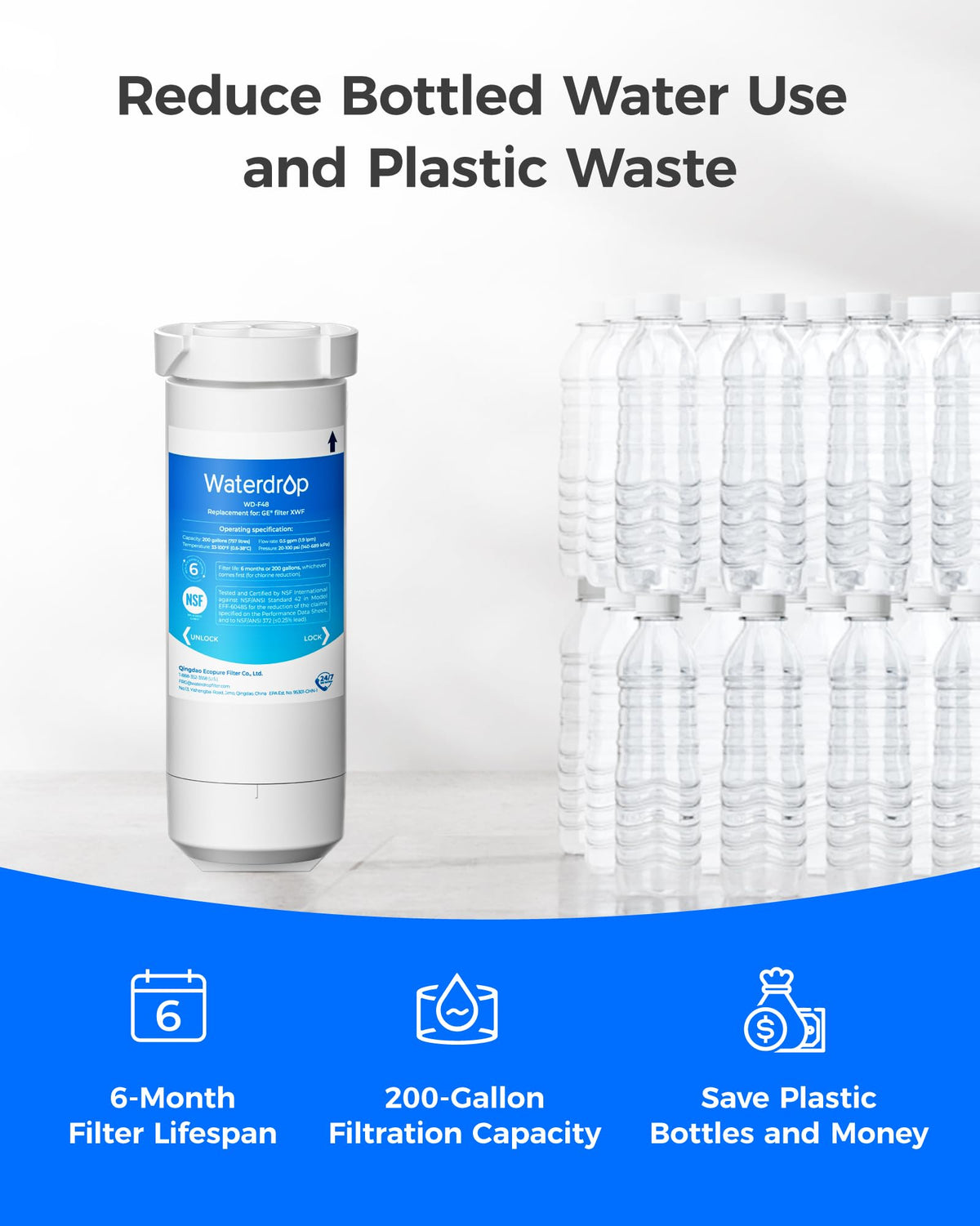 XWF Water Filter Replacement for GE® WR17X30702