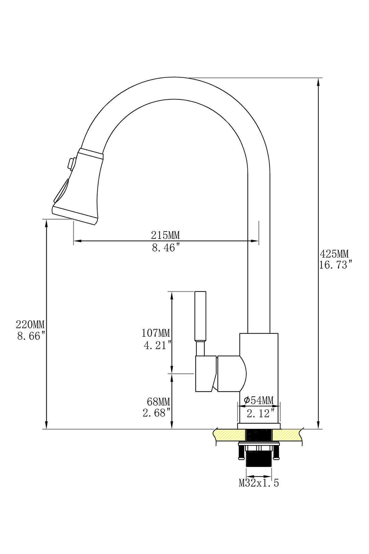 Touchless Kitchen Faucet with Pull Down Sprayer (Red Copper)
