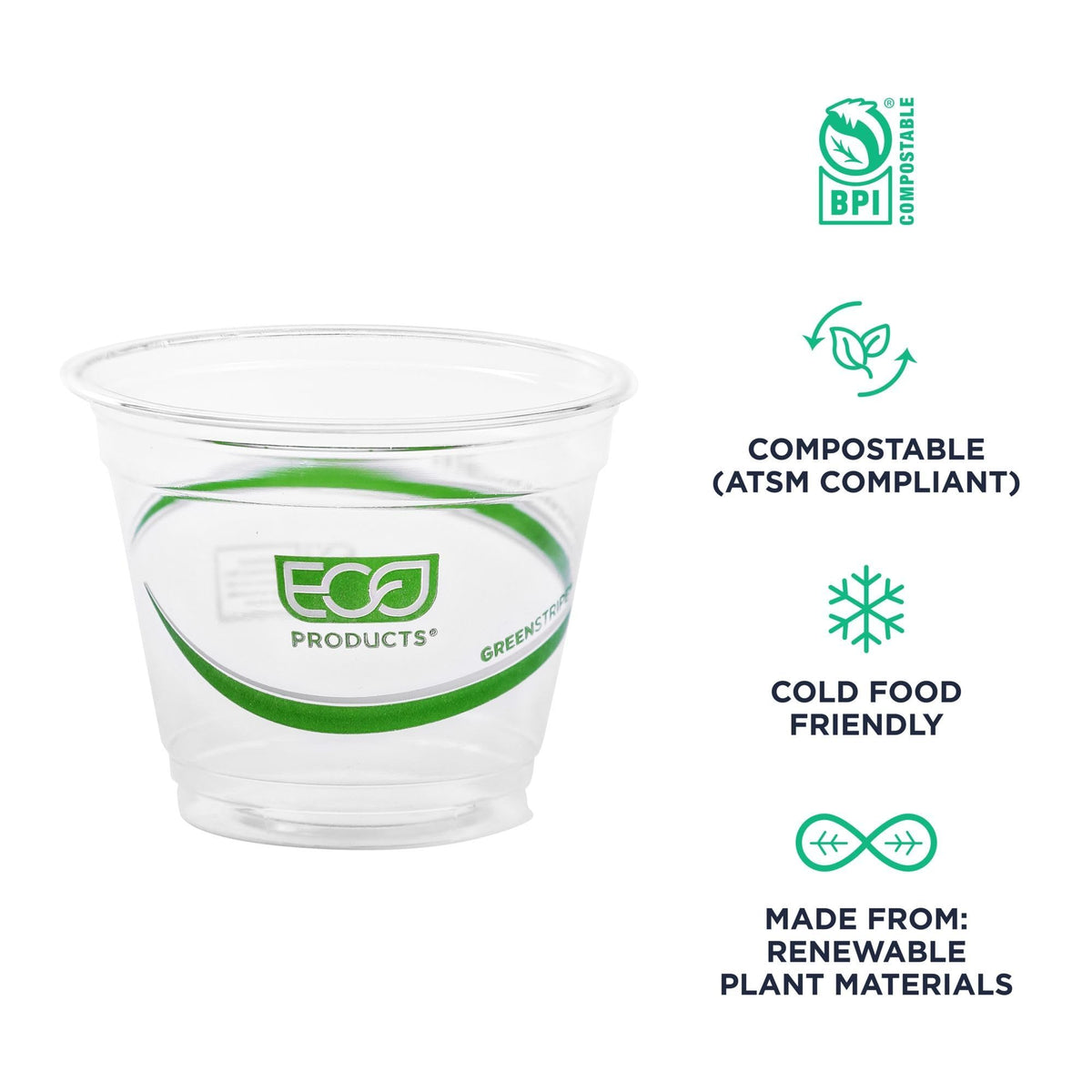 GreenStripe 9 oz Clear Cold Cups (9 oz)