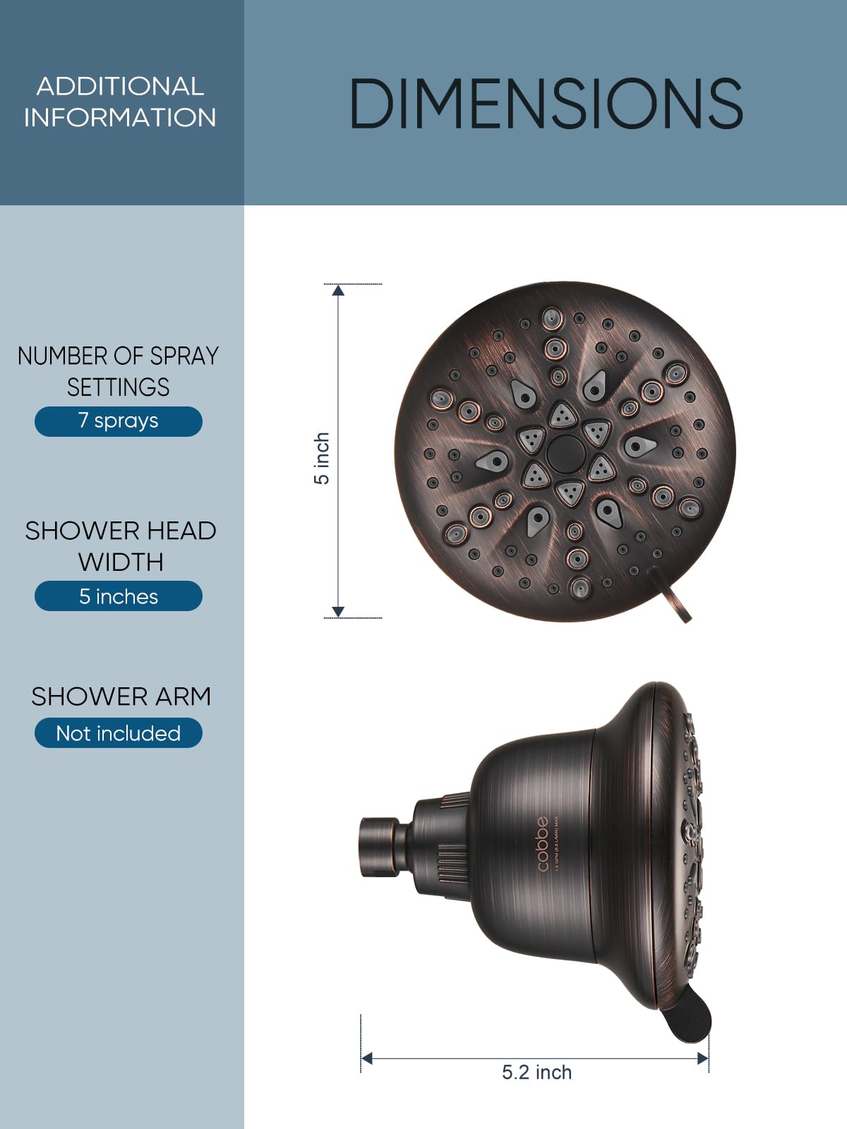 Filtered Shower Head (Round / Oil Rubbed Bronze)