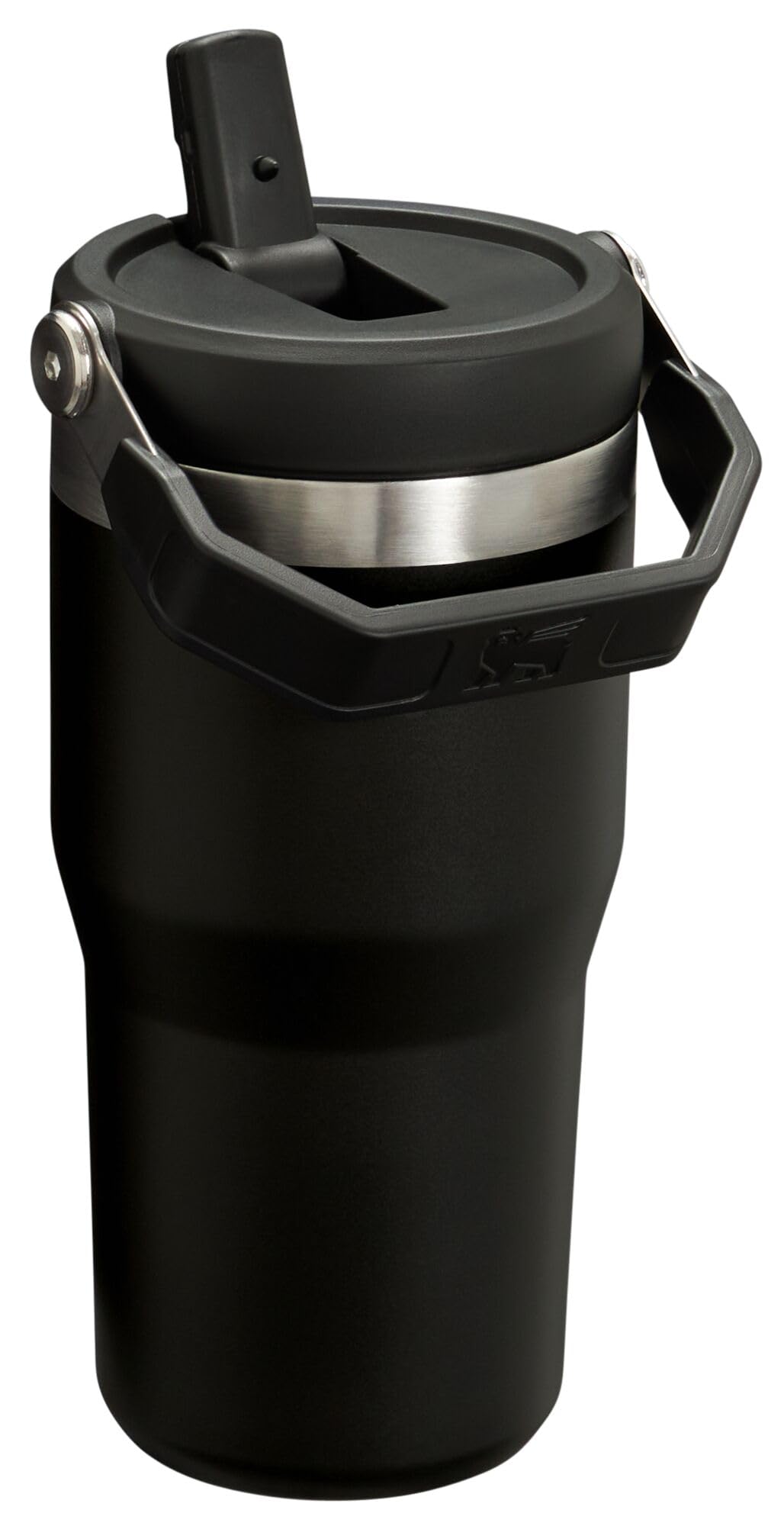 IceFlow Flip Straw Tumbler with Handle 20 oz (Black)