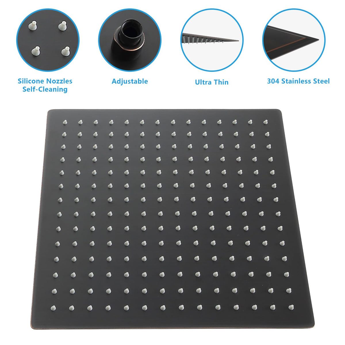 Rain Shower Heads High Pressure (Oil Rubbed Bronze / 10 Inch)
