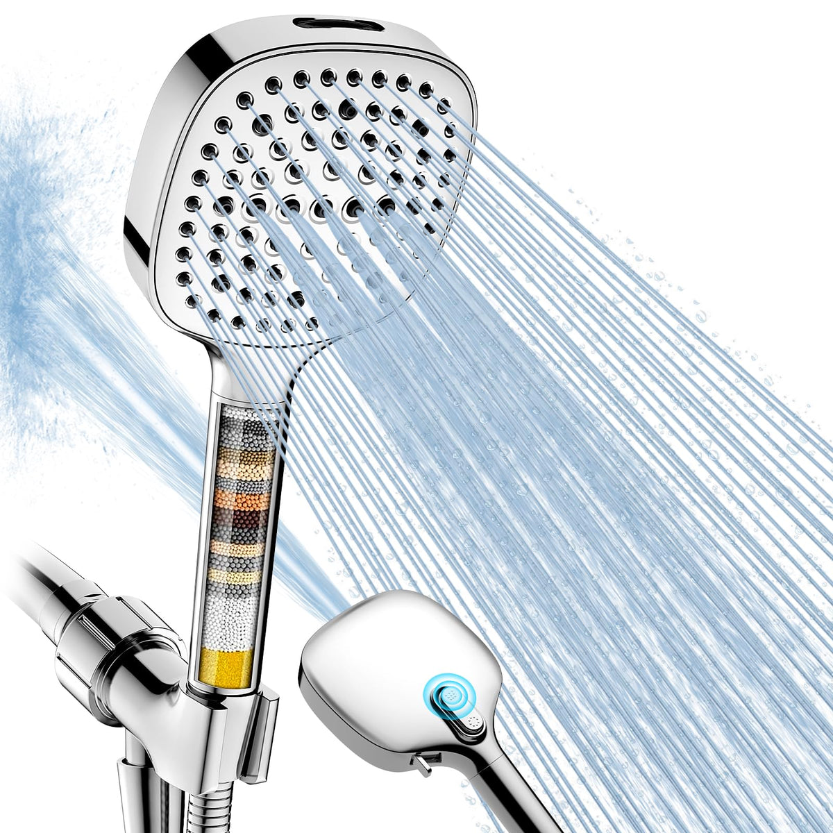 Filtered Shower Head with Handheld (Chrome)