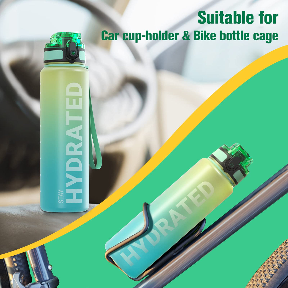 Water Bottle 25oz (Green Mint / 739 ml)