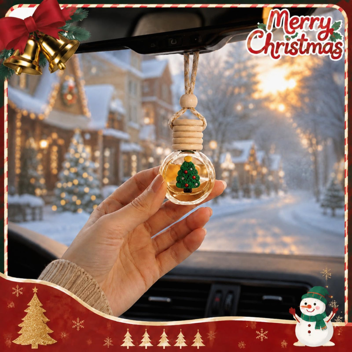 10 Pcs Car Diffuser Bottle Empty Bulk Christmas Hanging Freshener Bottle