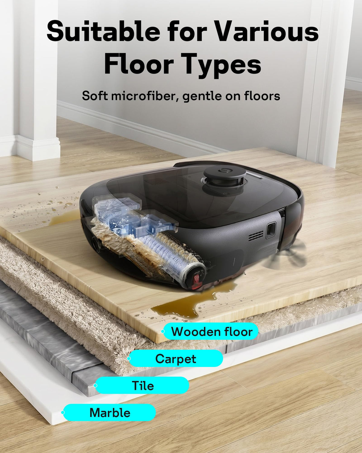 E25 Replacement Roller Mop for eufy E25 (2 Pack Roller Mop)
