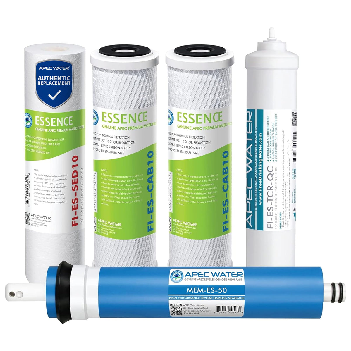 APEC Essence Series 50 GPD Complete Replacement Filter for Undersink System (1 Year Set / ROES-50)