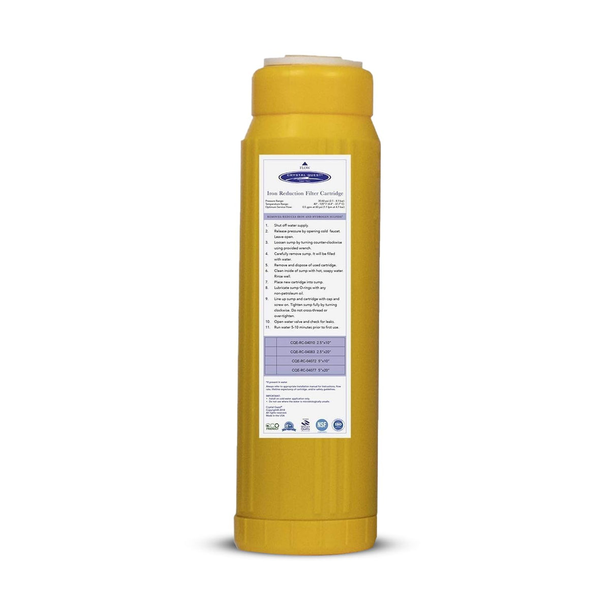 Iron Filter Cartridge (Iron Reduction / 2-7/8" x 9-3/4")