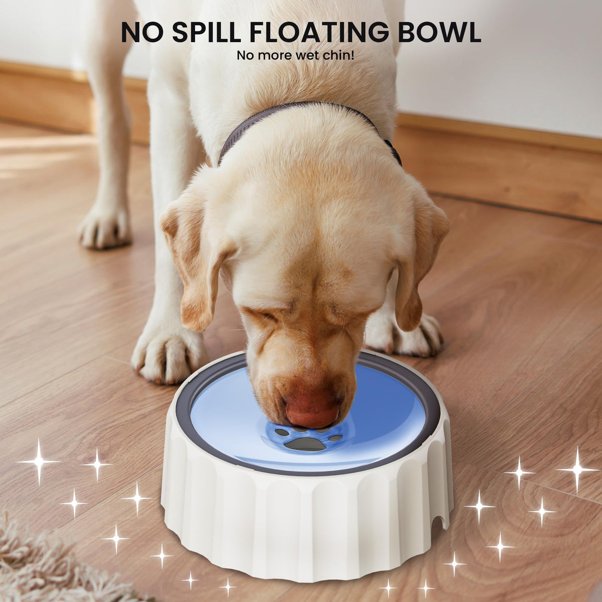 Dog Small Animals Water Bowl No Spill 70oz (Blue)