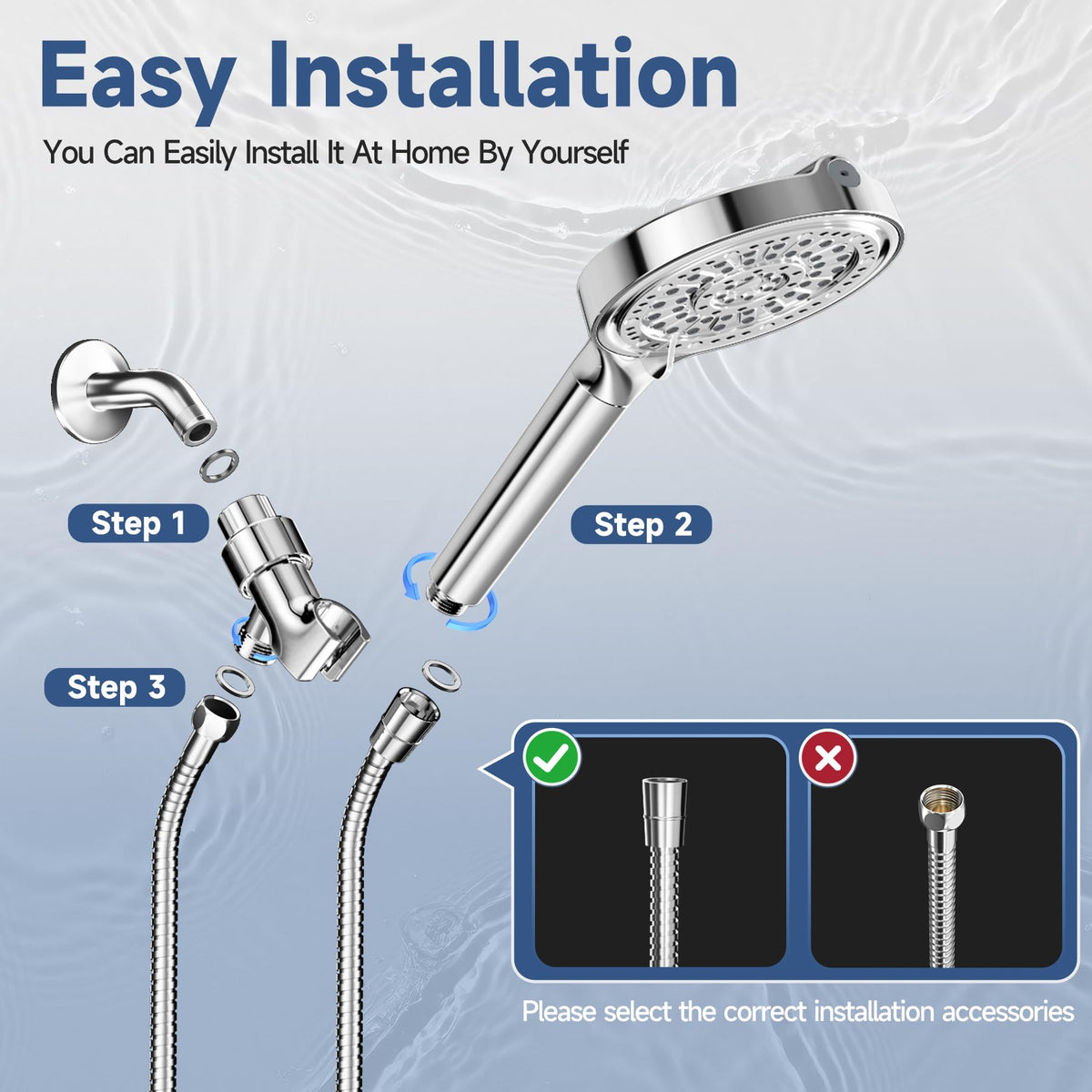6 Inch Filtered Shower Head (Chrome)