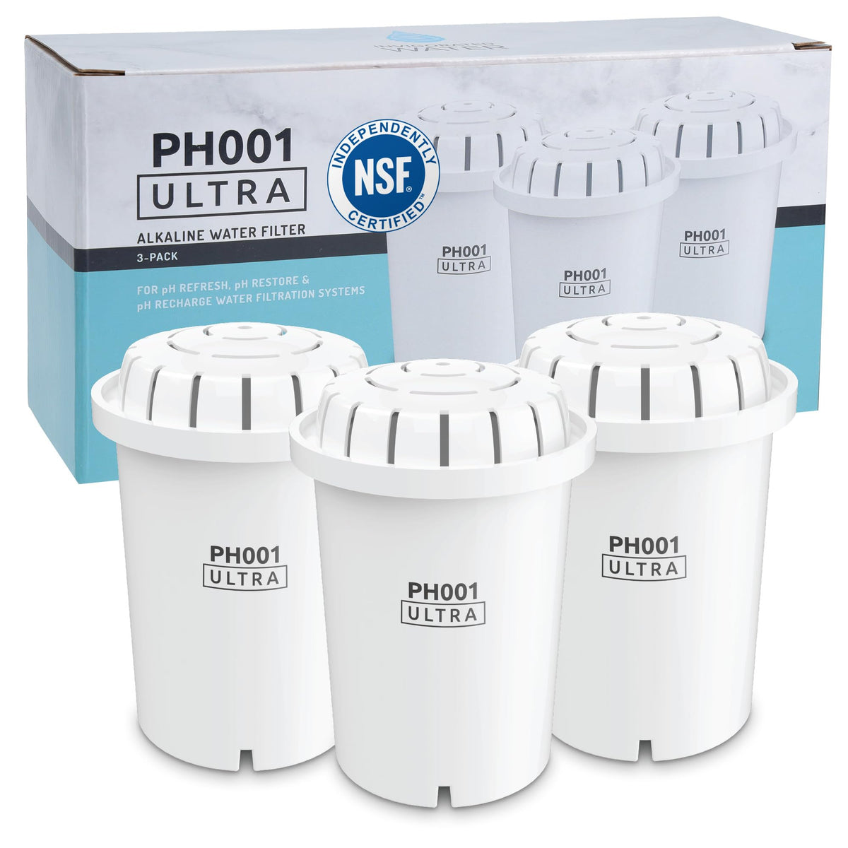 PH001 Ultra White Alkaline Water Filter Replacement (White (PH001 Ultra))