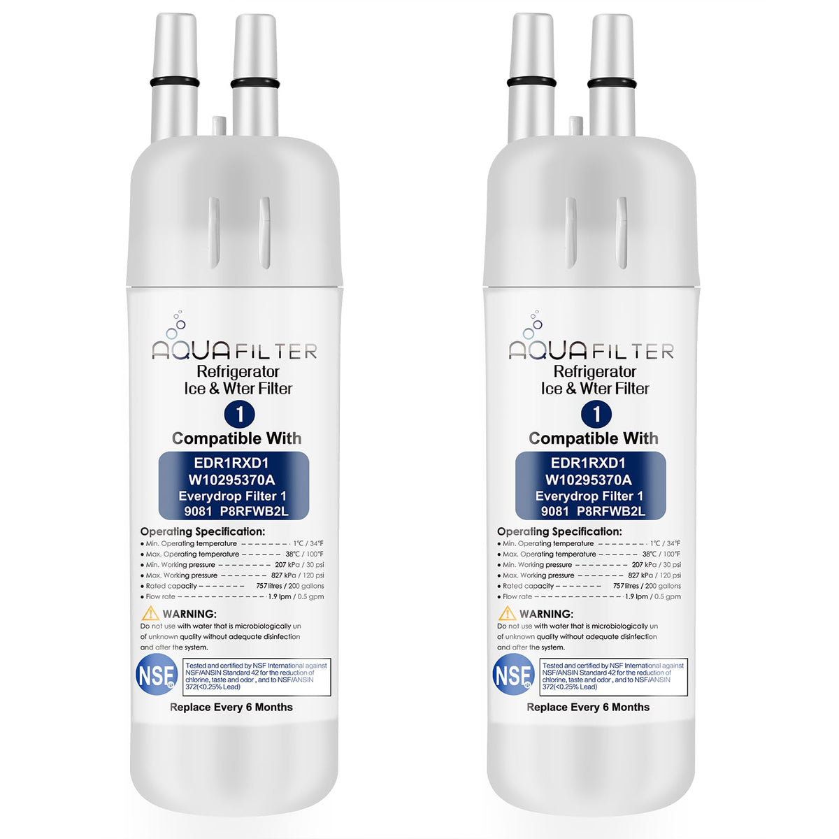 FILTER1 W10295370 A Refrigerator Water Filter Replacement Compatible for EDR1RXD 1 WATER FILTER W10295370 A Refrigerator Models