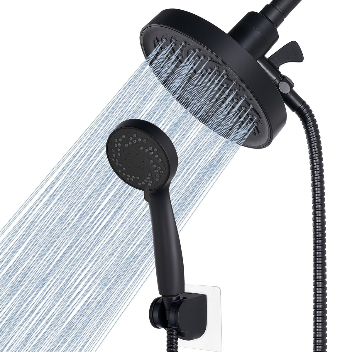 Rain Shower Head with Handheld (Matte Black)