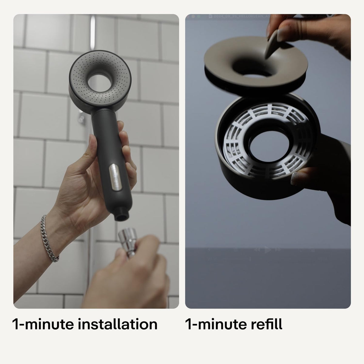 Hard Water Shower Head Filter in Black (Shower Head / Black)