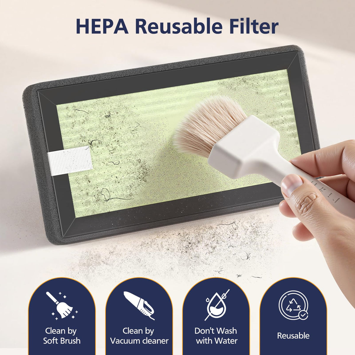 4 Pack HEPA Replacement Filter Compatible with Dr. Brown's All