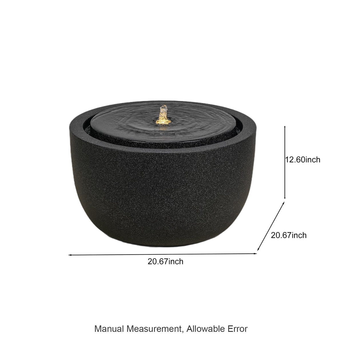 12.60” H Outdoor Water Fountain Made with Eco (12.60")