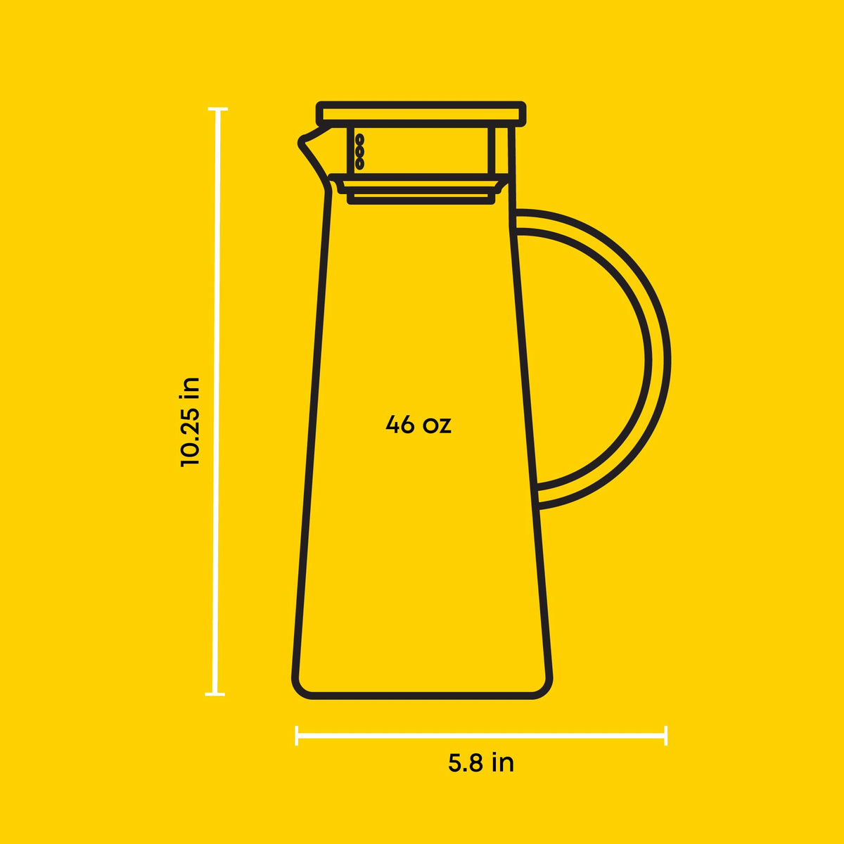 Glass Pitcher with Lid (50 Ounces)