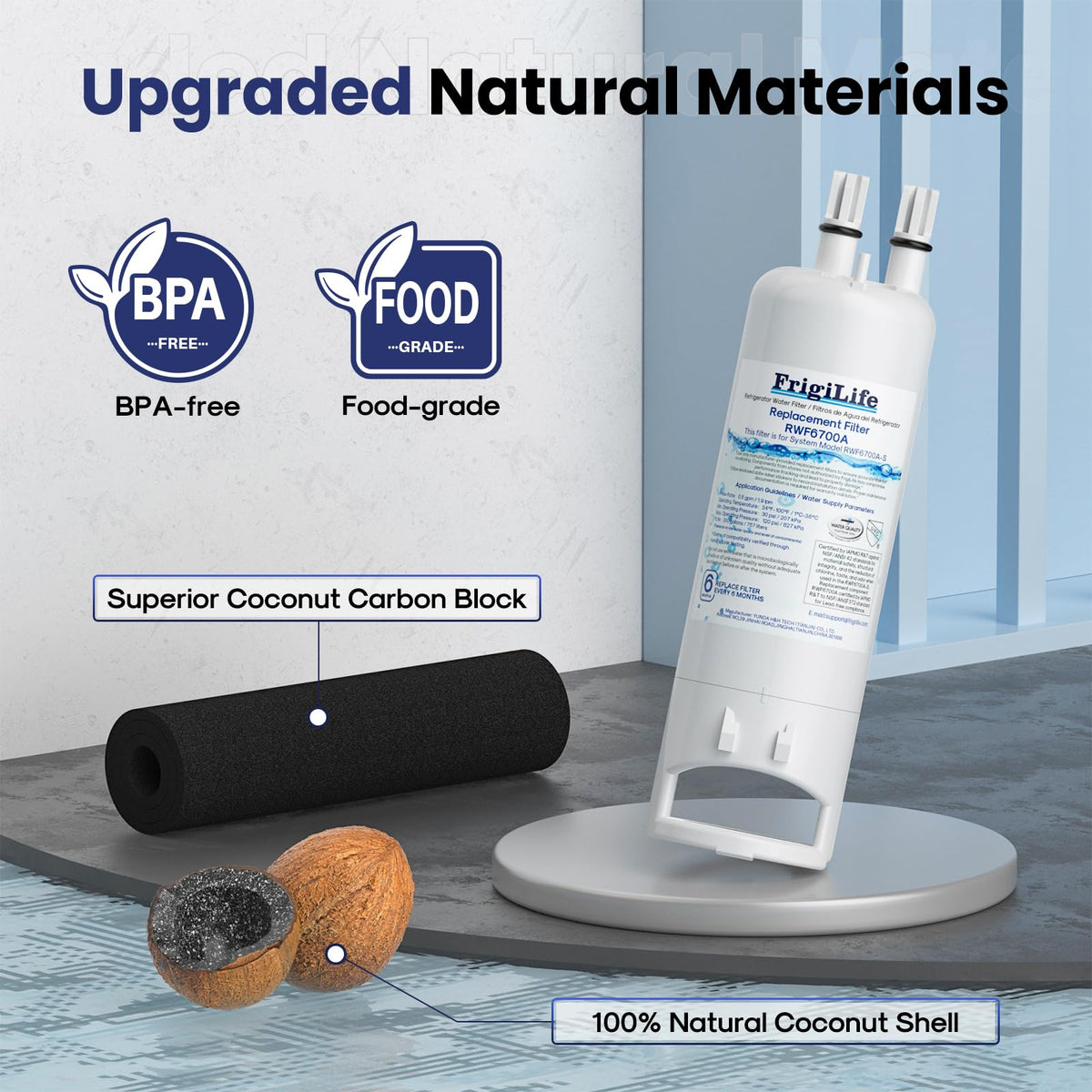 W10295370A Refrigerator Water Filter Compatible with EDR1RXD1 (1 Count (Pack of 1))