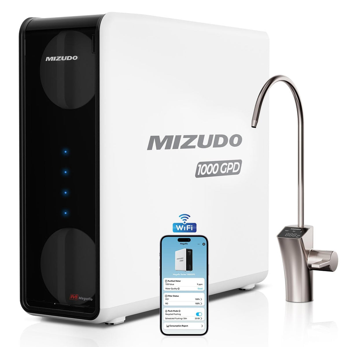 Megaflo 1000GPD Tankless Reverse Osmosis System