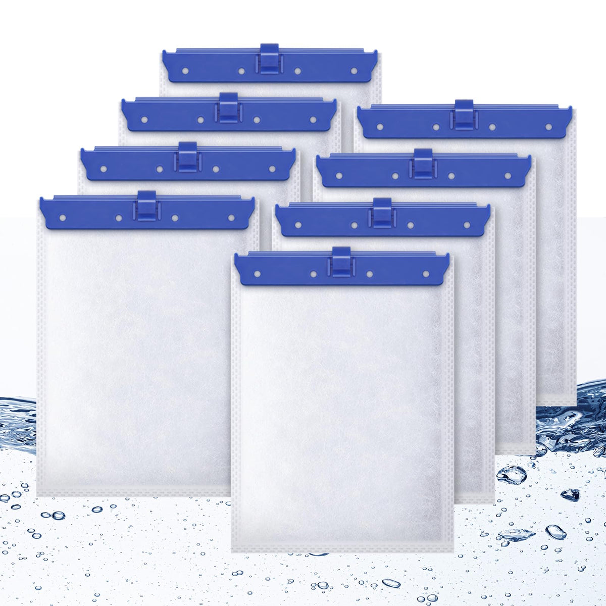 8 Count Large Filter Cartridges Compatible with Whisper Bio Bag Filters (L-8P)