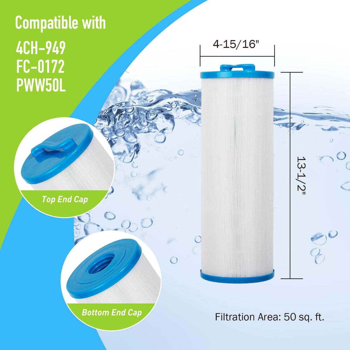 Spa Filter Cartridge Replaces for Unicel 4CH