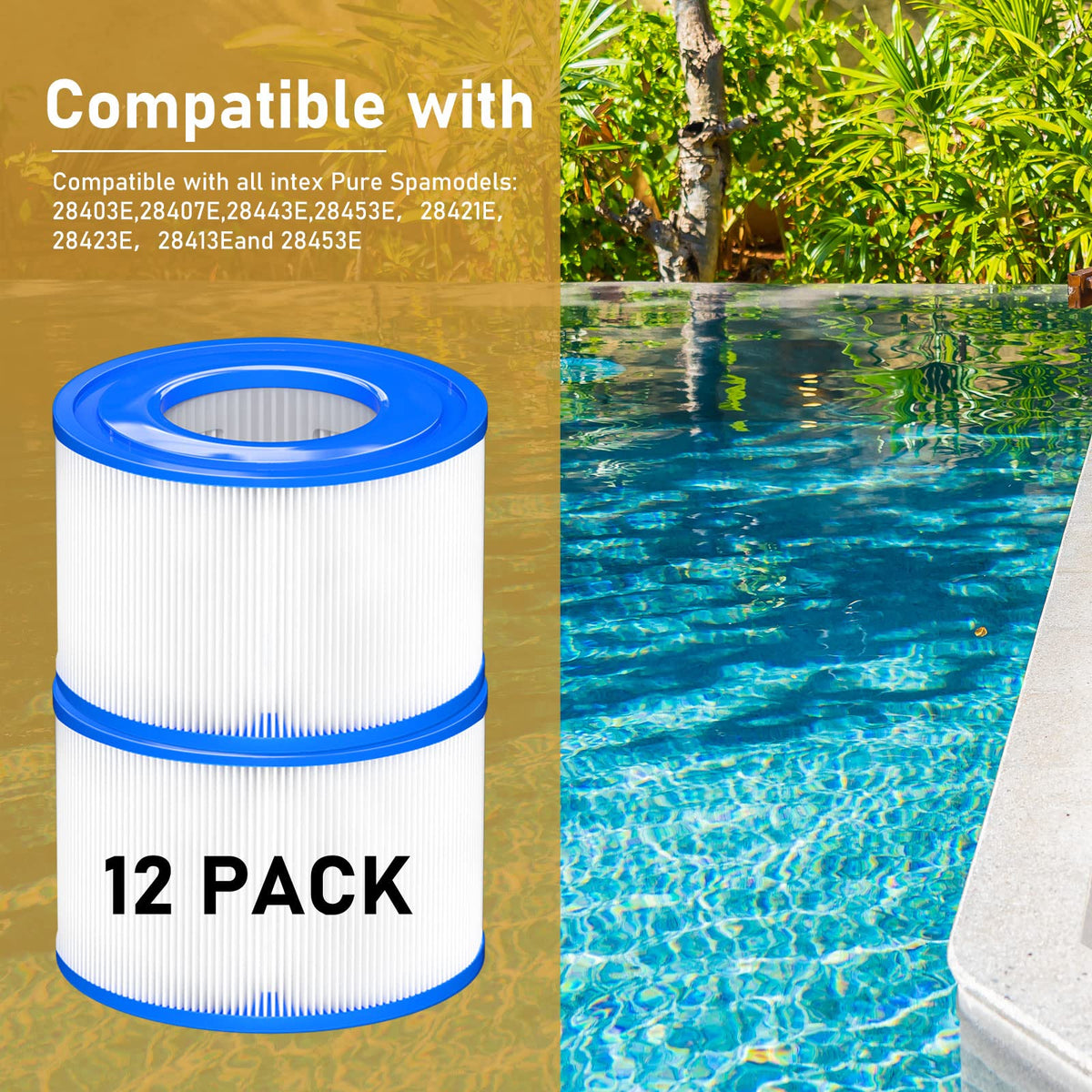 Type S1 Spa Filter 29011E for All Intex PureSpa 28429E