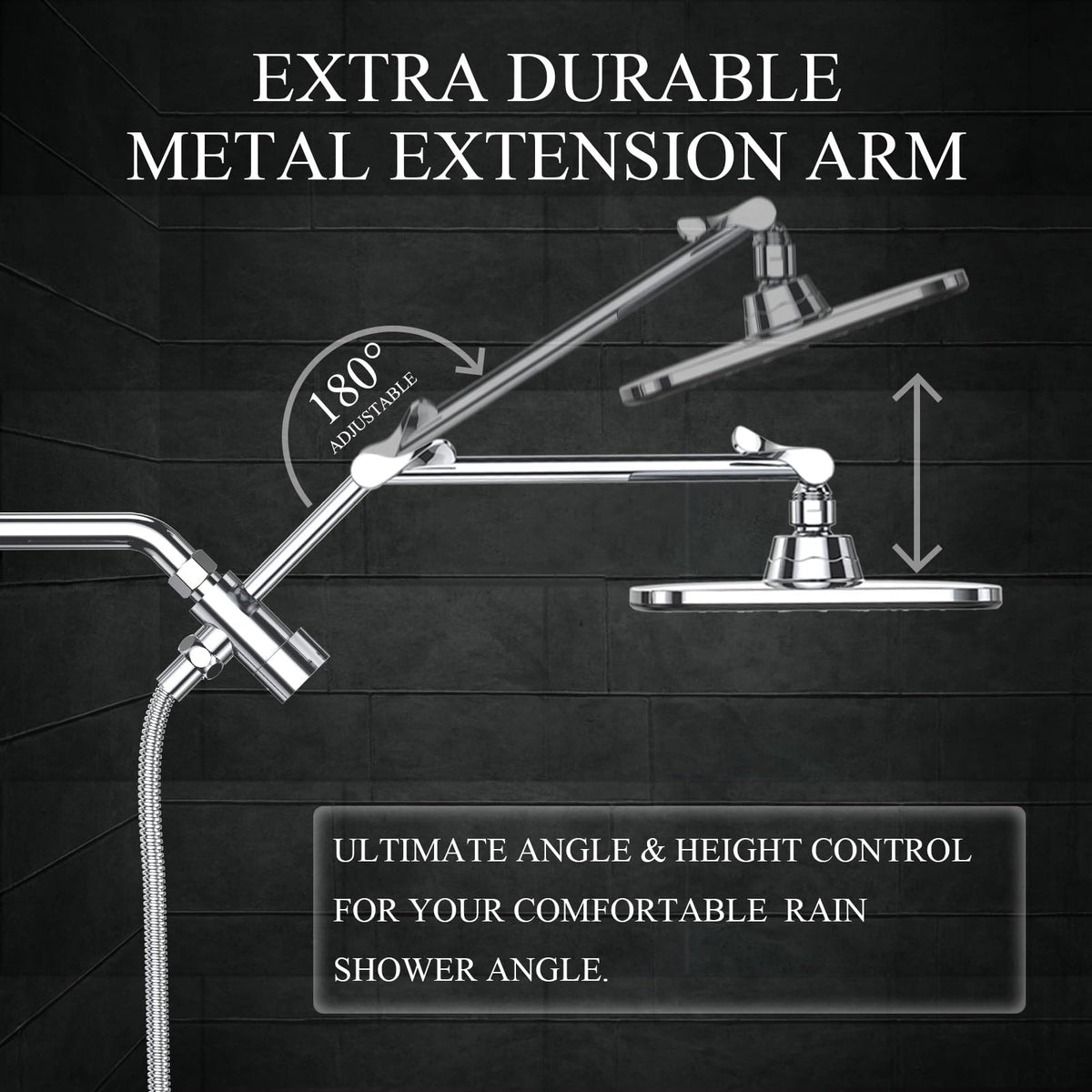14" Wide Rain Shower Head with Handheld (Chrome / 14 Inch High Pressure)