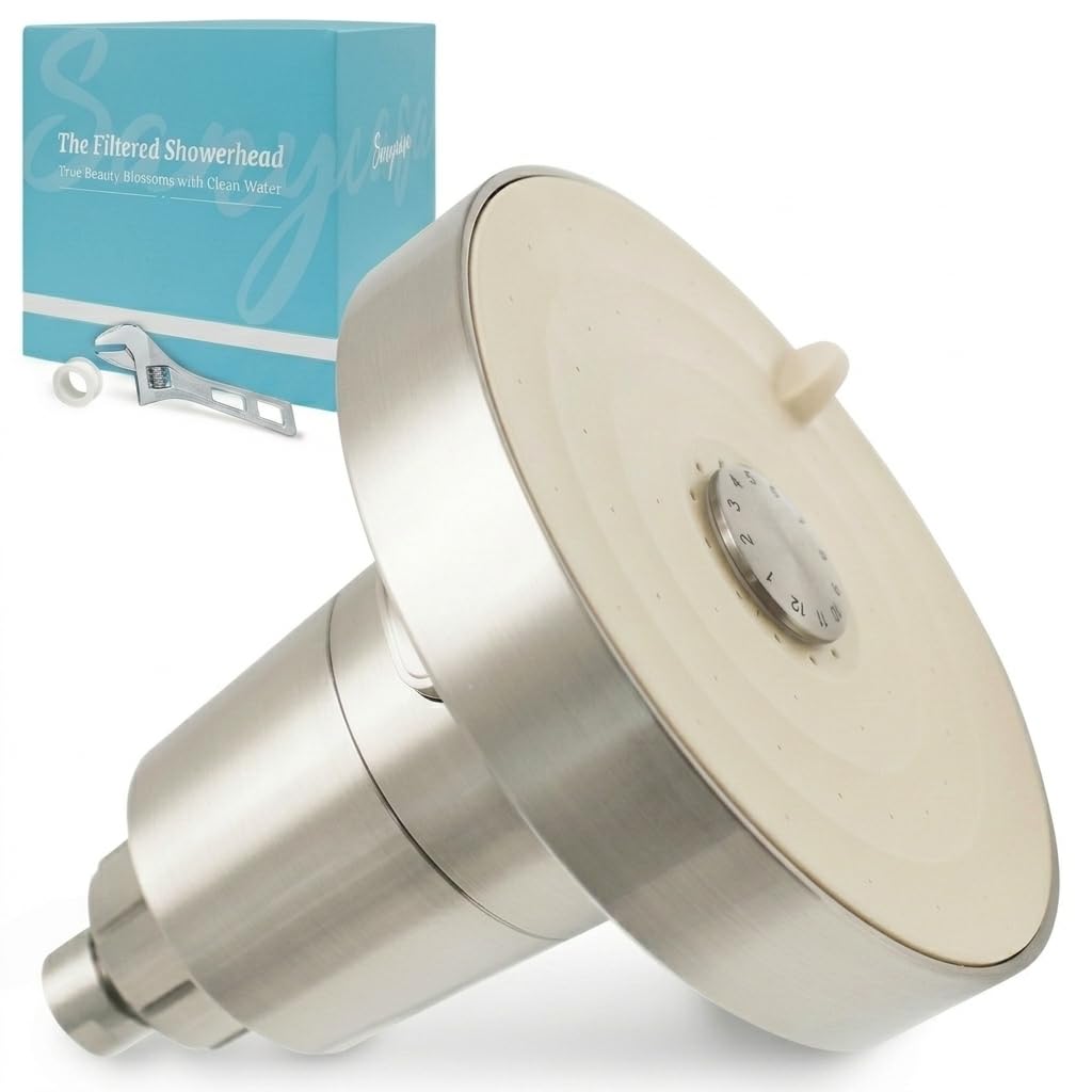 Filtered Shower Head for Hard Water (Nickel)