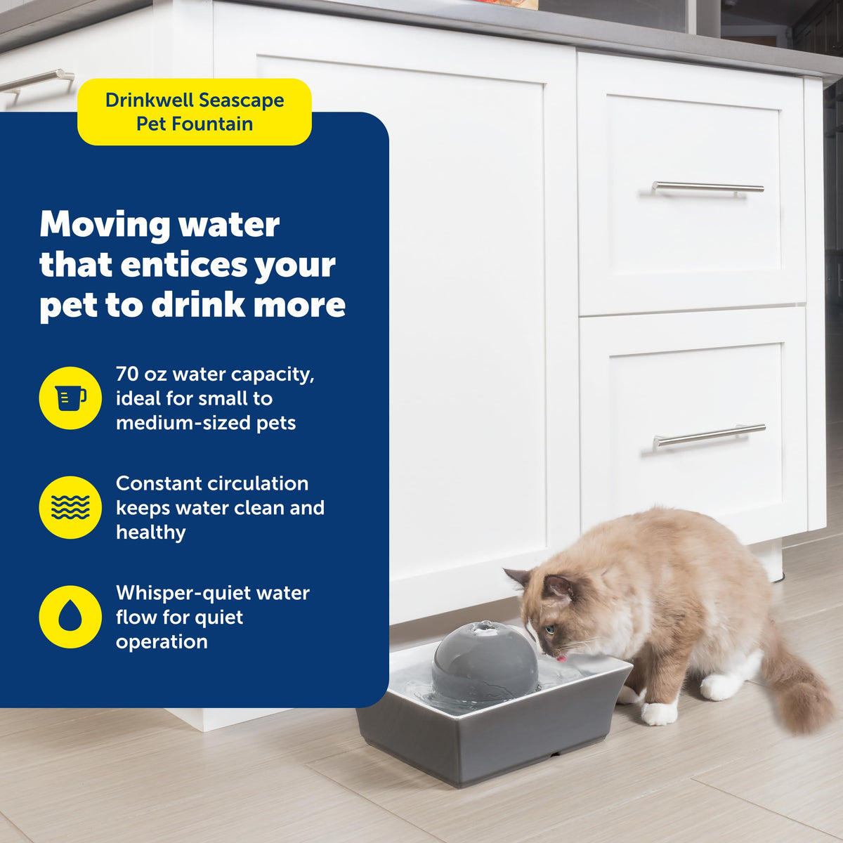 Drinkwell Ceramic Pet Water Fountain (8x9.2x5 Inch (Pack of 1))