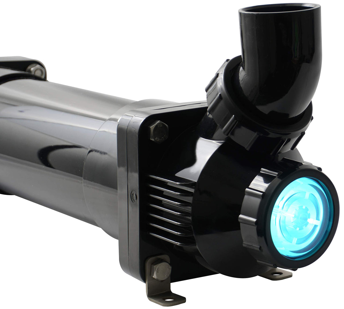 55-Watt Pro-MAX High Output UV Sterilizer for Aquariums – Black 3" Diameter Housing – Flow-Through Design, White Internal Reflective Protective Sleeve