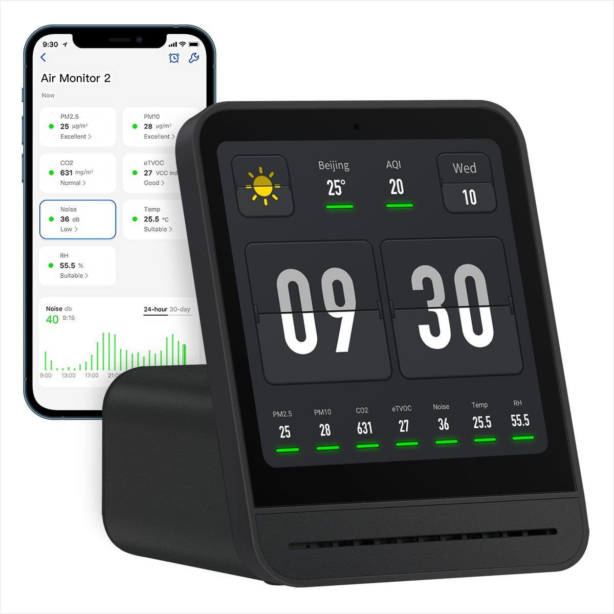 Air Quality Monitor Gen 2 (Black)