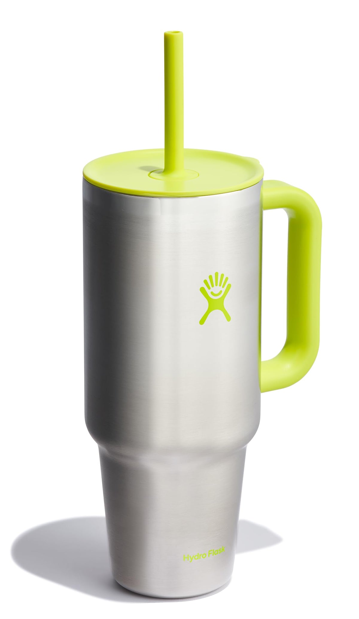 Travel Tumbler with Handle (Stainless Steel Lime / 40 Ounces)