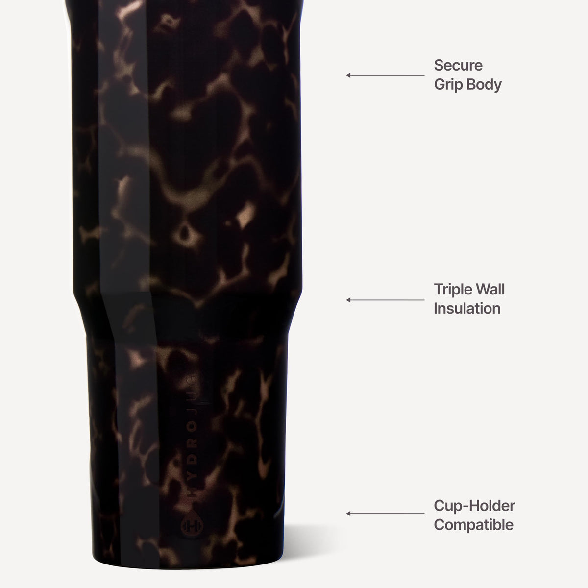 Sport 32 oz Insulated Stainless Steel Water Bottle (Mocha Tortoise / 32 Ounces)