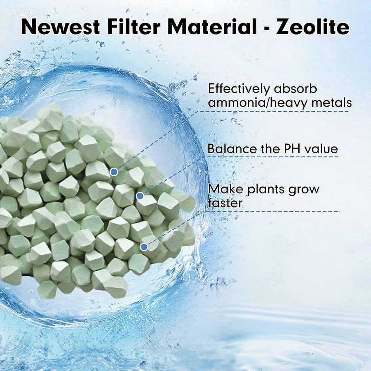 Aquarium 48 Pack Medium Filter Cartridges with Zeolite (48 Pack)