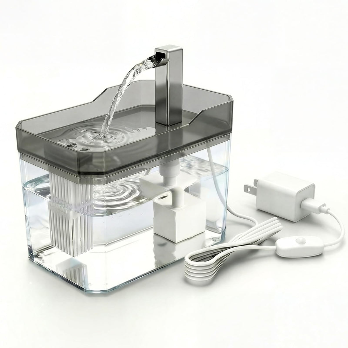 Cat Water Fountain 50.7oz (Transparent)
