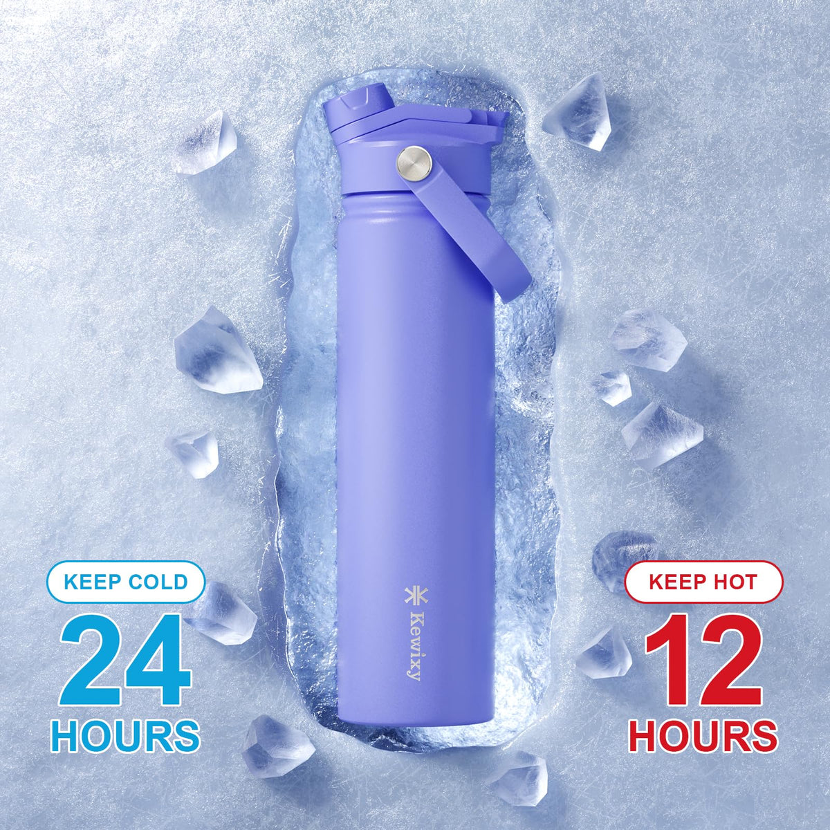 24 oz Insulated Water Bottle (Aurora Blue / 24 Ounces)