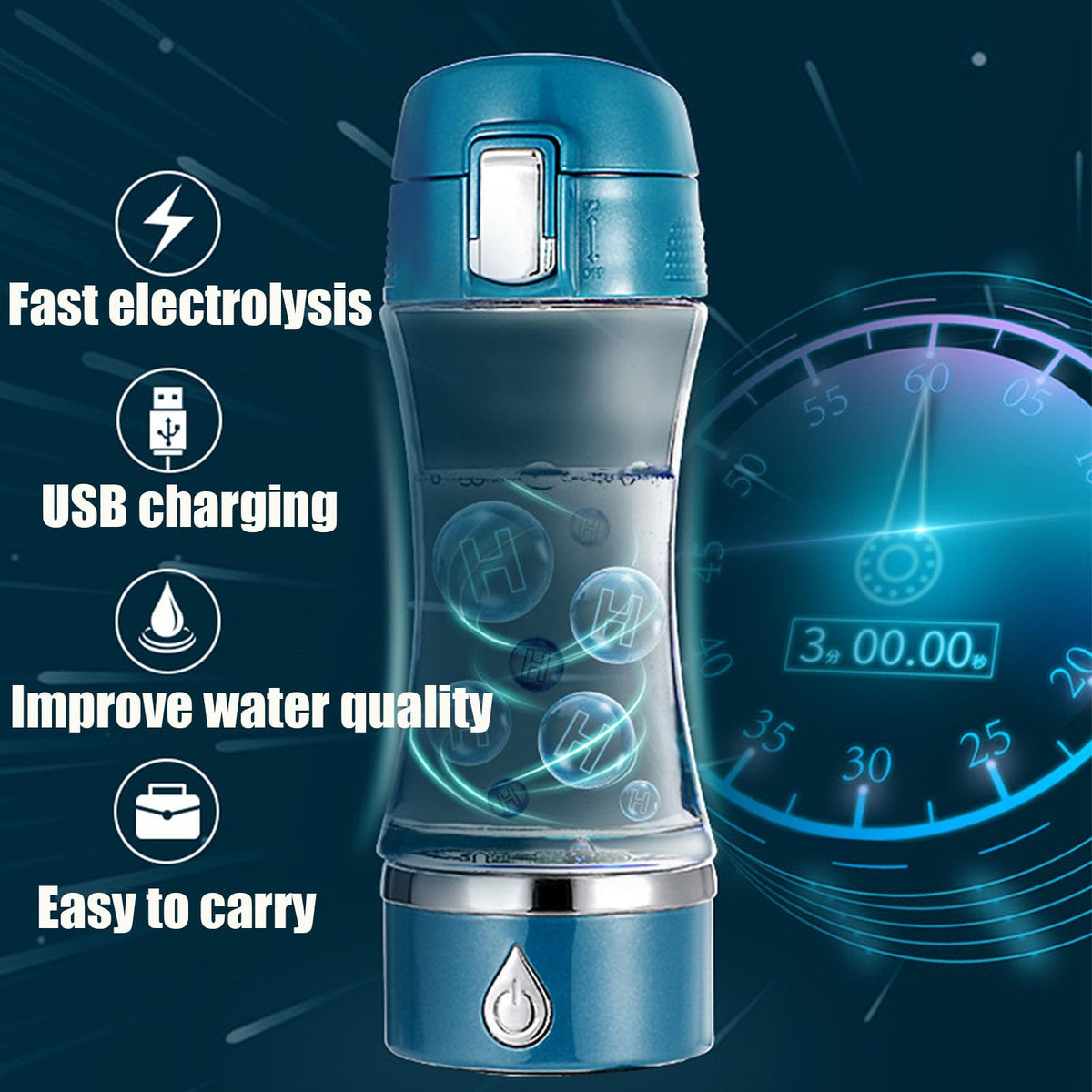 Electrolyzed Water Machine for Home Office Travel (Blue)