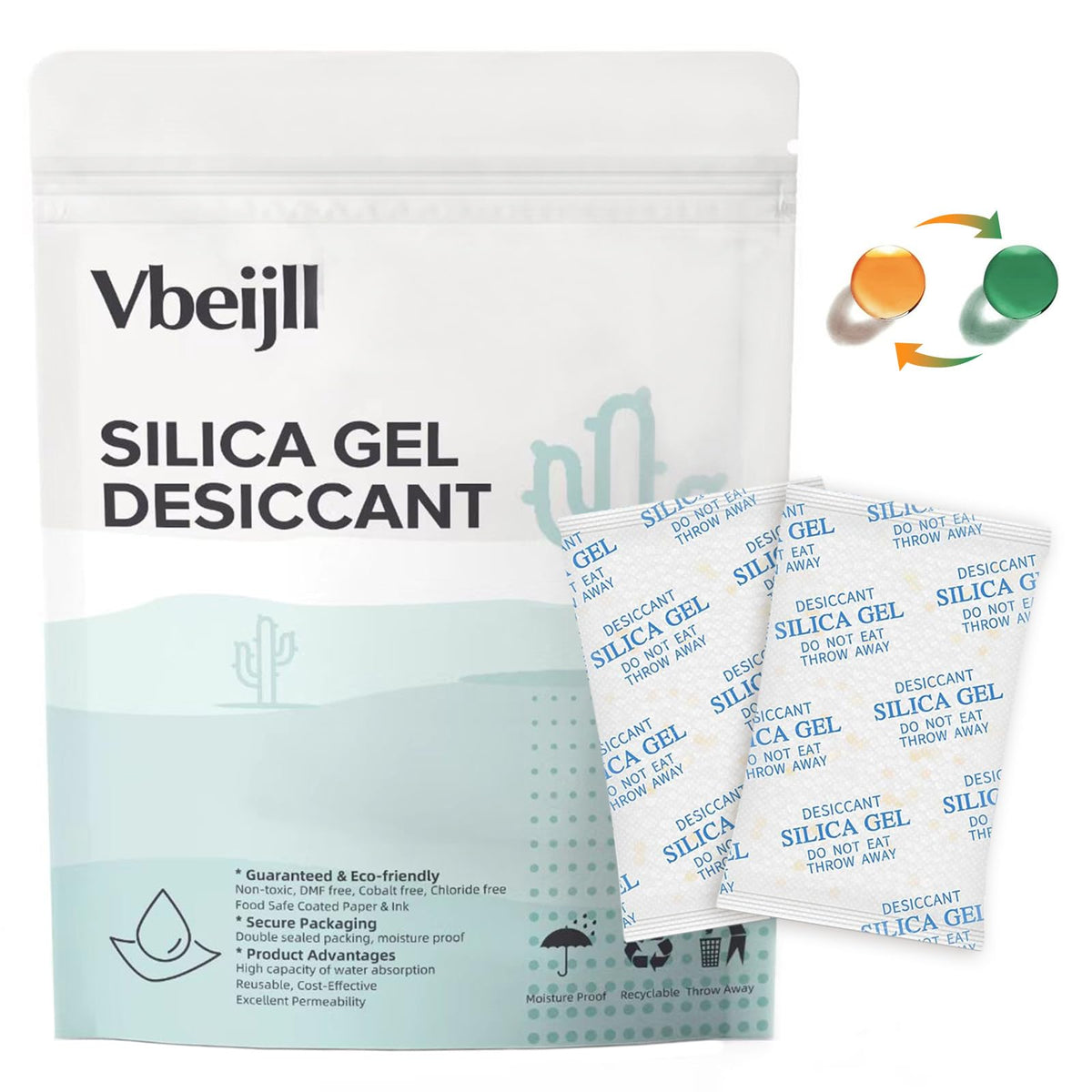 1 Gram 1000 Pack Silica Gel Packets (1 Gram / A-Grade Silica Gel)