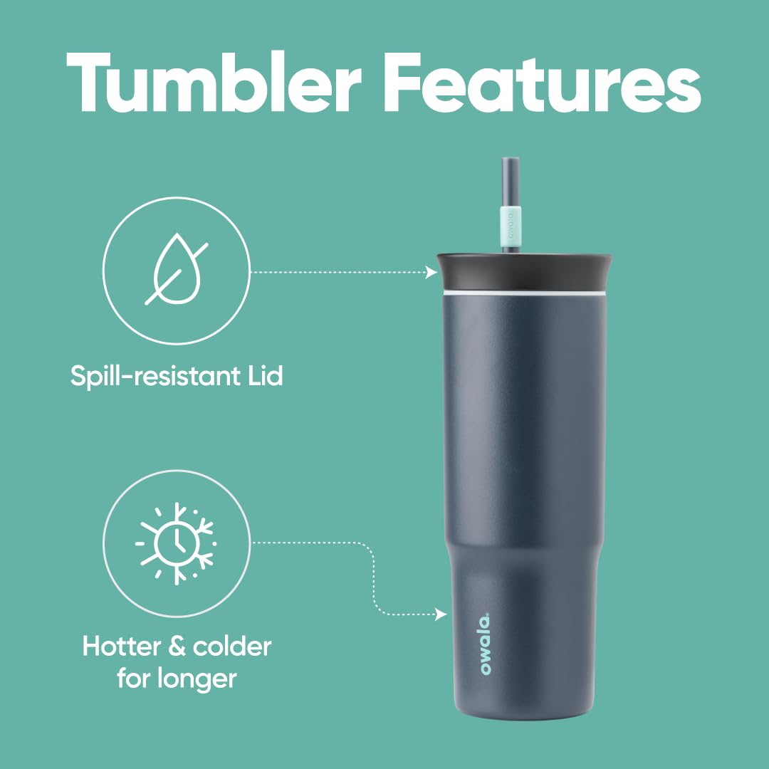 Tumbler Stainless Steel Water Bottle 24 oz Foggy Tide (Foggy Tide / 24 Ounces (Pack of 1))