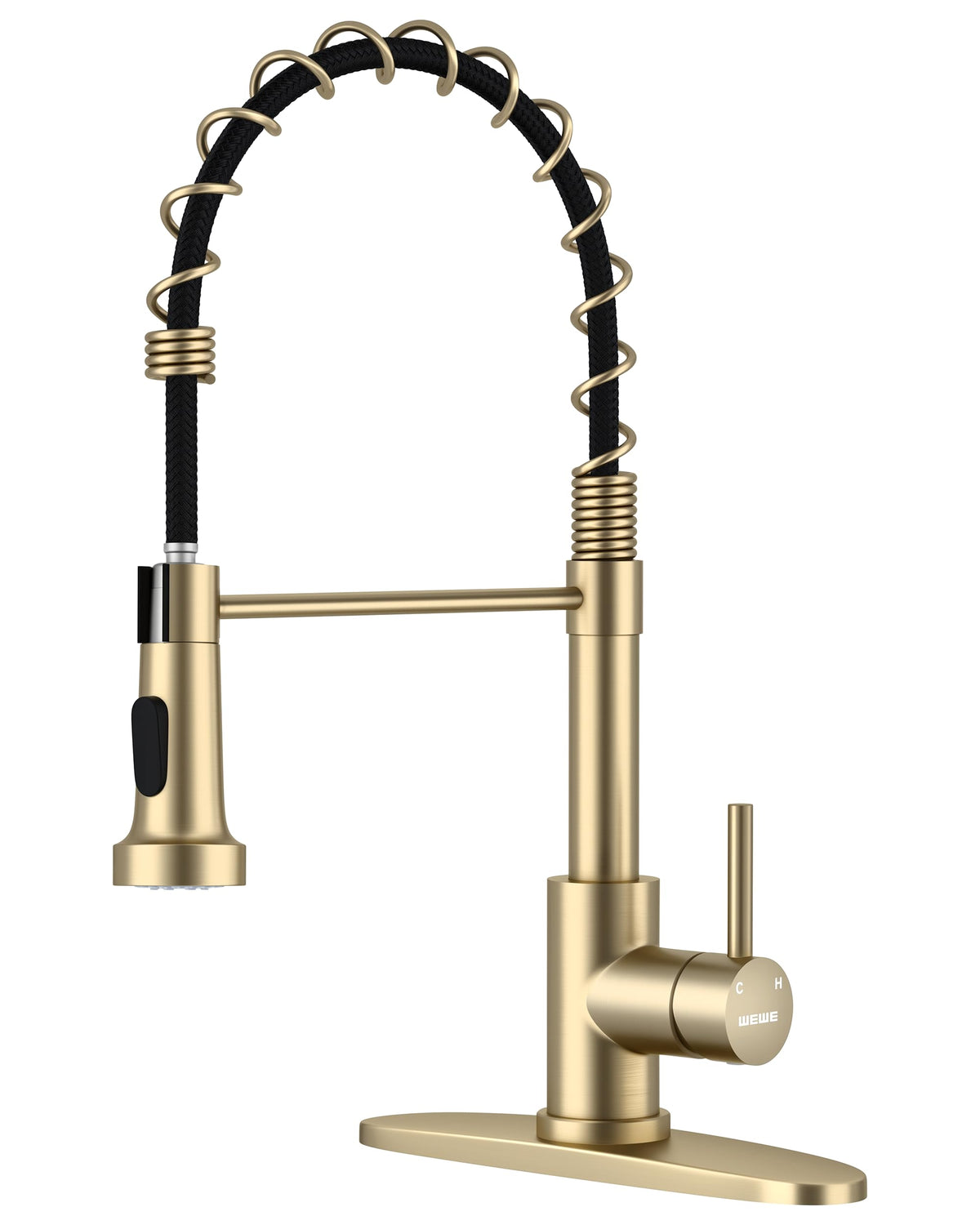 Pull Down Kitchen Faucet (Gold)