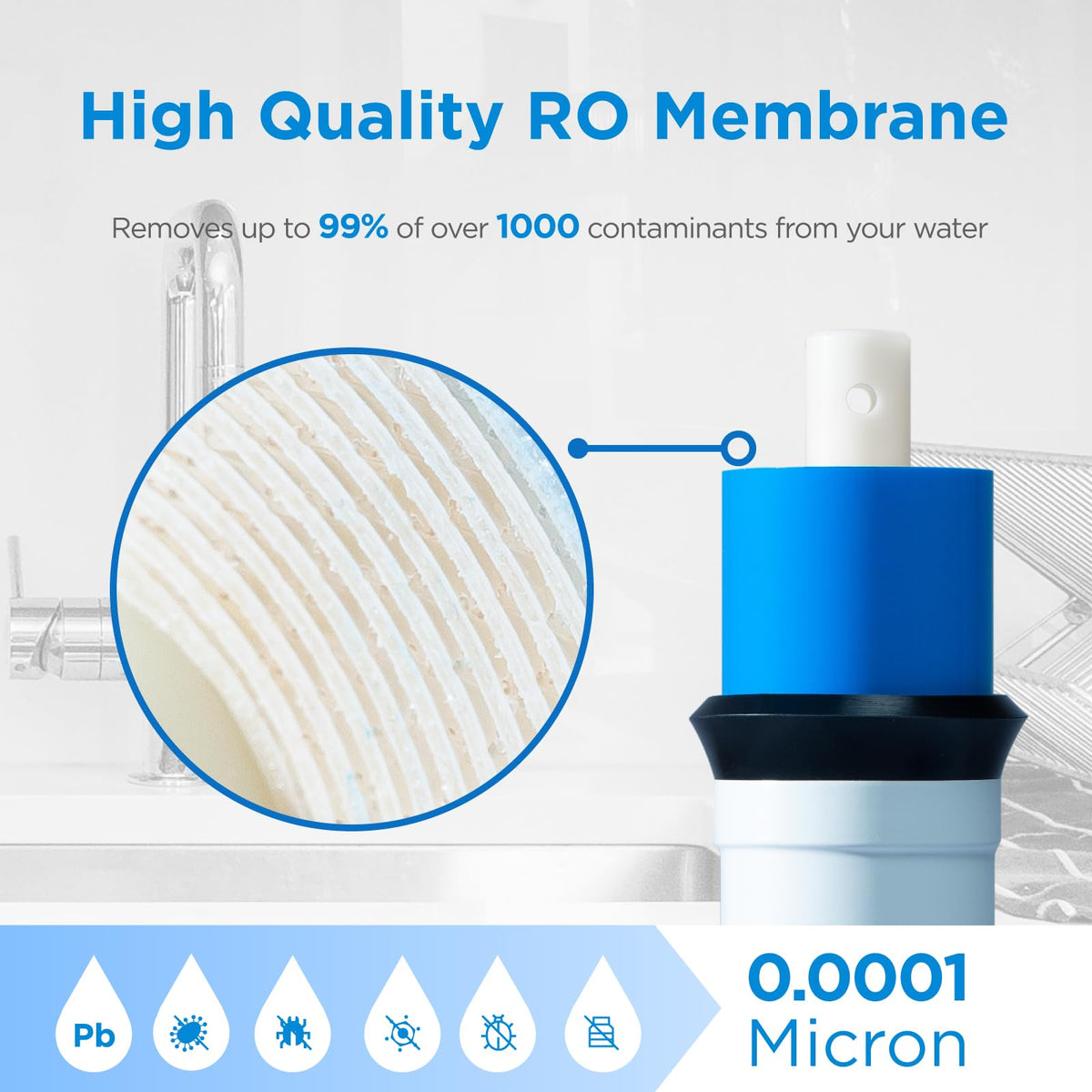 75 GPD RO Membrane Filter Replacement
