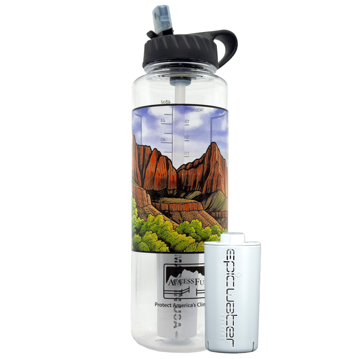 Nalgene OG Water Bottle with Filter (48.1 Ounces / Access Fund 2024 Special Edition)