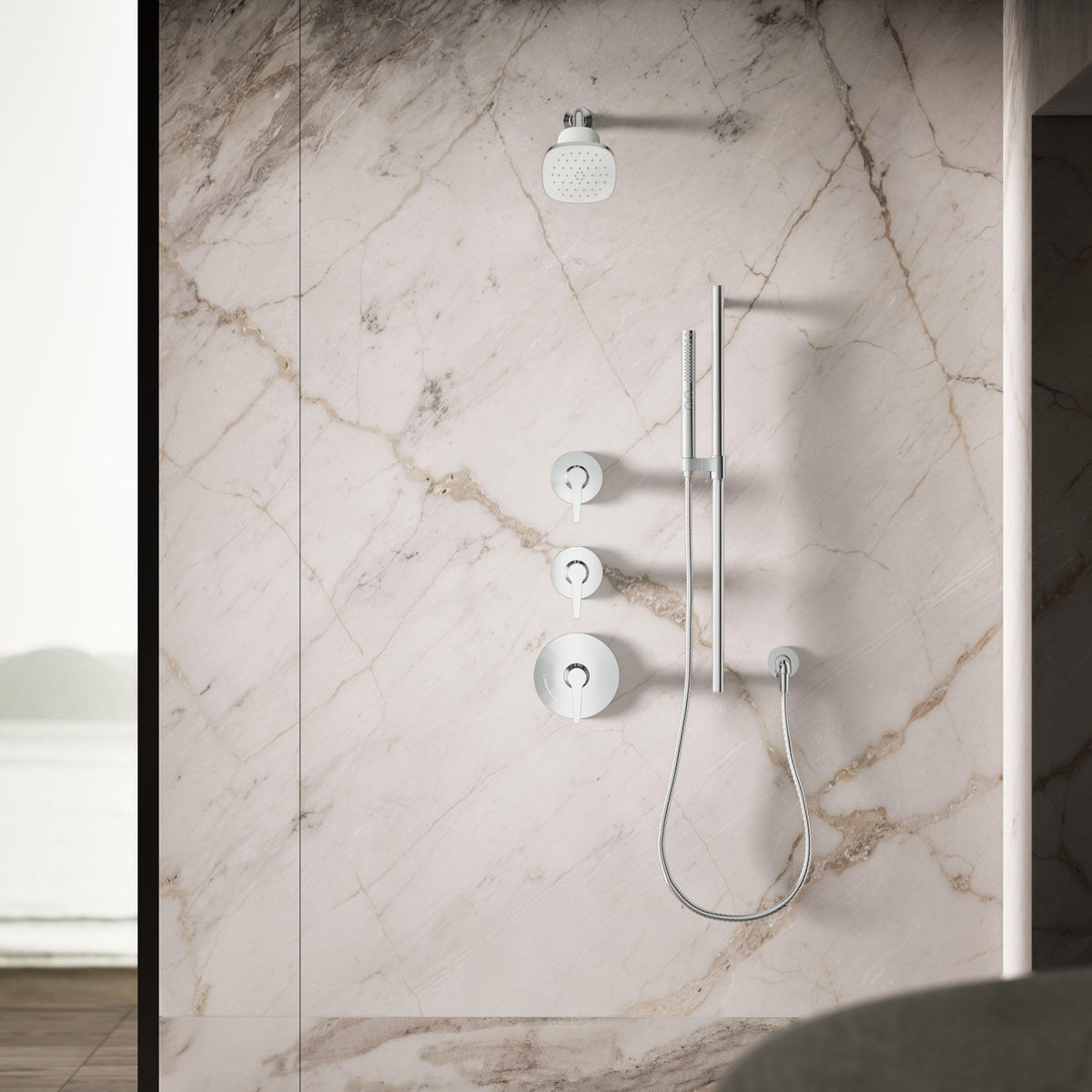37722-G-CP Cinq Square Single-Function Filtered Showerhead, Five-Layer Filtration, 1.75 GPM, Contemporary Design, Easy to Clean, Polished Chrome (1.75 GPM / Square / Polished Chrome)
