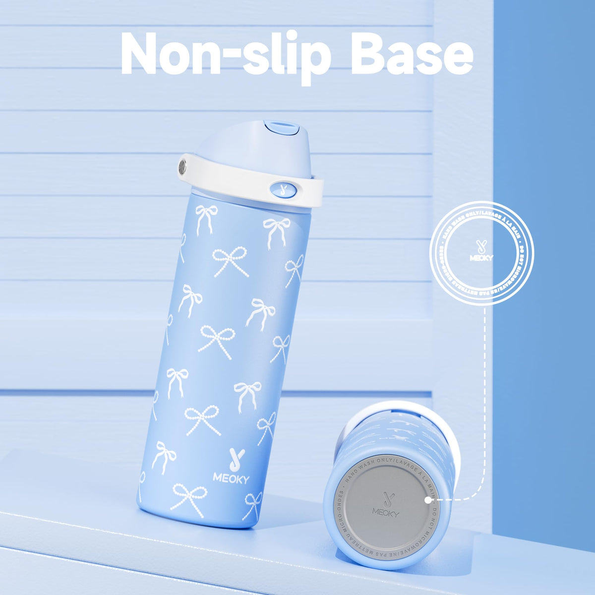 24 oz Insulated Stainless Steel Water Bottle for Travel Sports (Sky Bow / 24 Ounces)