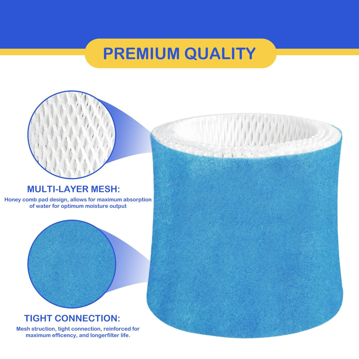 Humidifier Wicking Filter Replacement 2.0 Compatible with Canopy Bedside and Nursery Humidifier 2.0 (Blue)