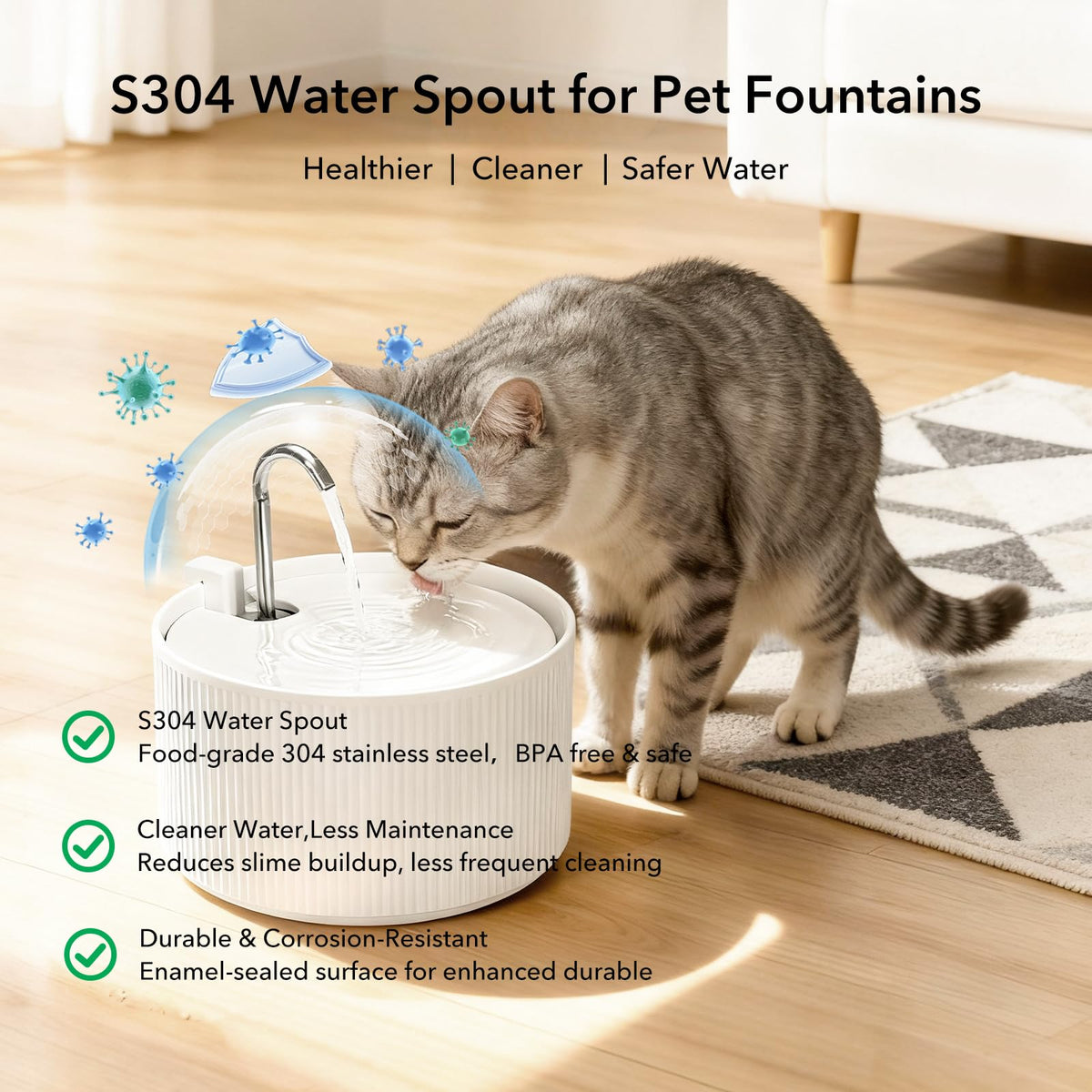 Ceramic Cat Water Fountain