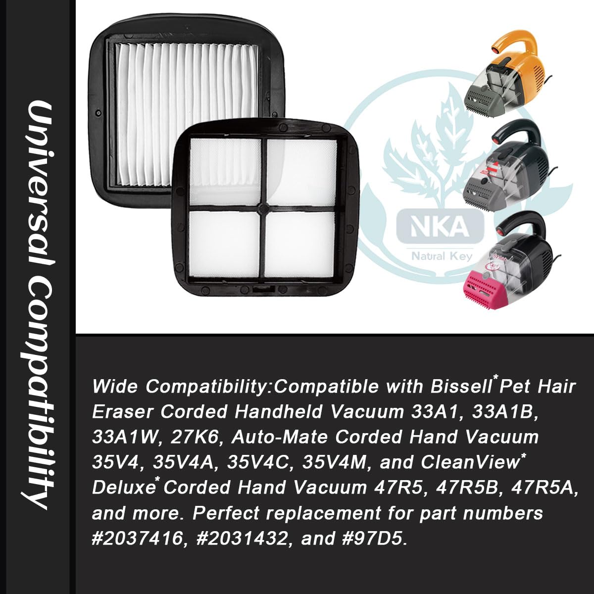 97D5 vacuum filter for bissell pet hair eraser vacuum filter Corded Handheld Vacuum 33A1