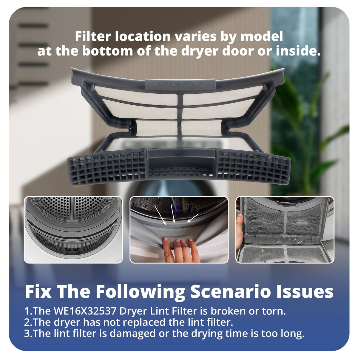 Dryer Lint Screen Filter Replacement CompatibleWith GE WE16X32537