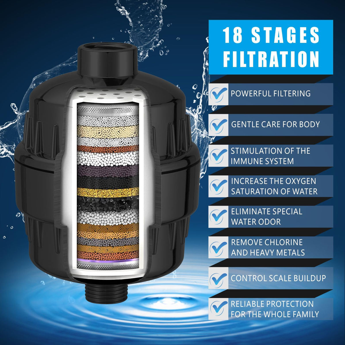 Filtered Shower Head (Matte Black)