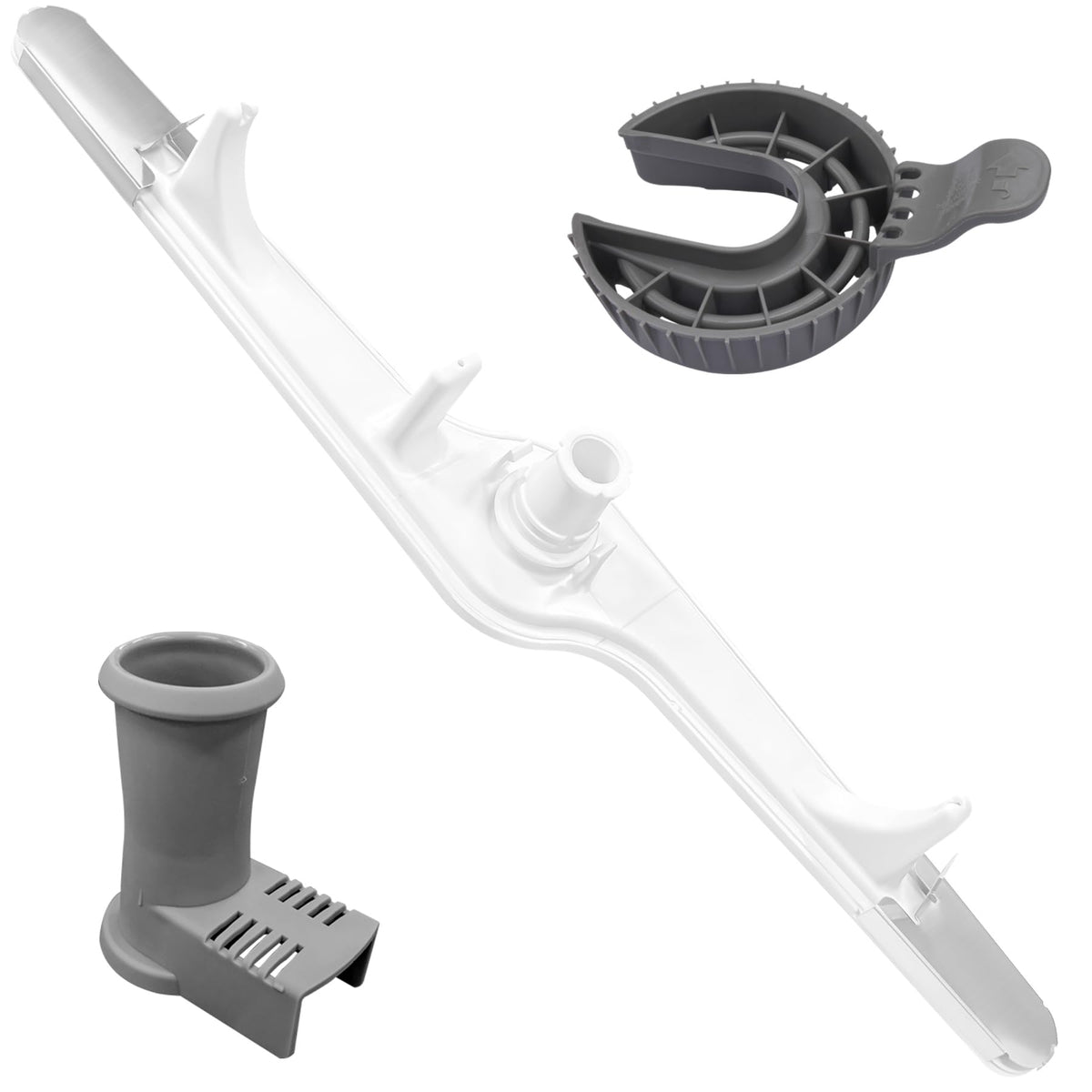 154568001 Dishwasher Lower Spray Arm Set Fits Frigidaire Electrolux Kenmore (White- 154568001 - 3 Pack Kit)